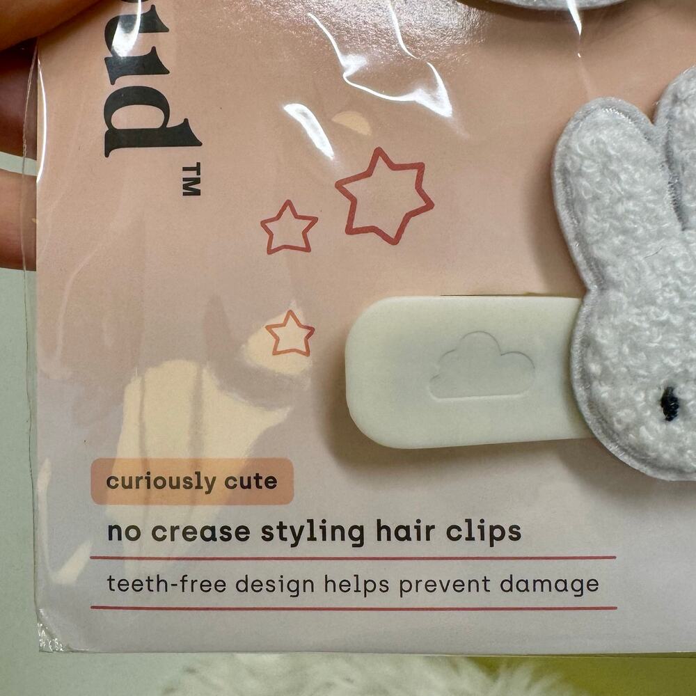 dearcloud x Miffy No Crease Styling Plush Hair Clips - Picture 3 of 7